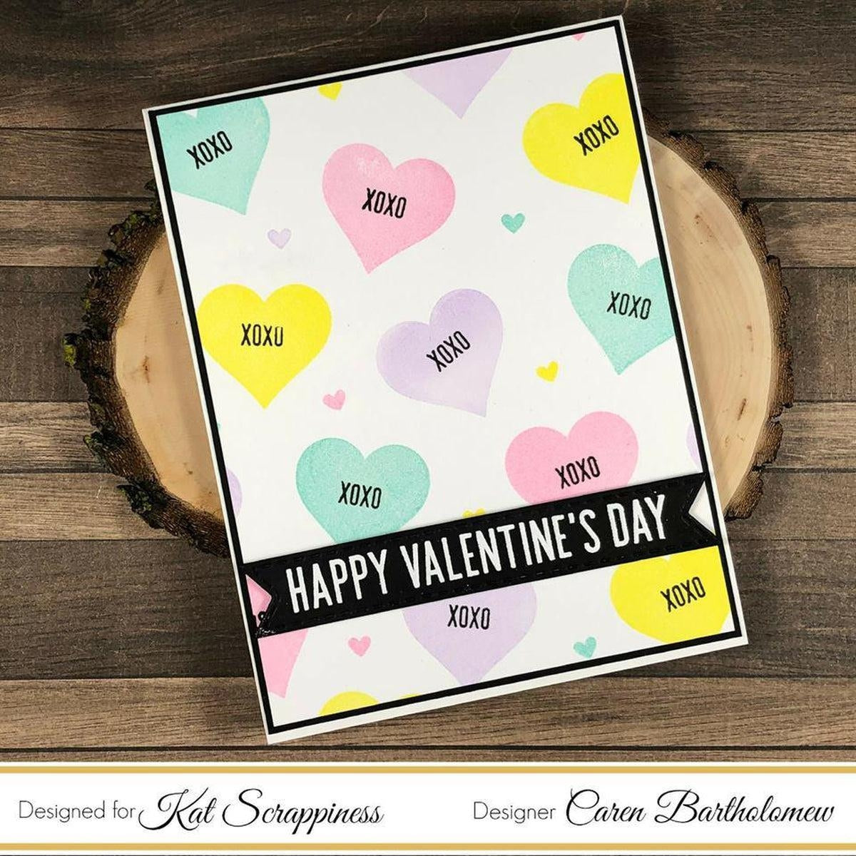 "Say It With Hearts" 4" x 4" Stamp & Die Bundle by Kat Scrappiness - Kat Scrappiness