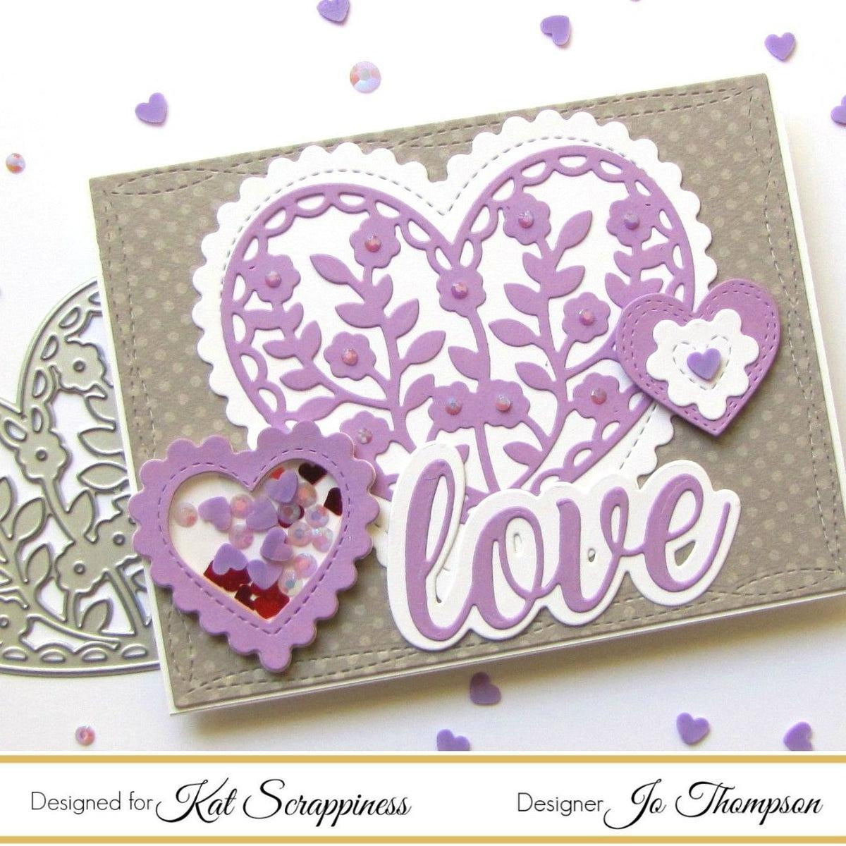 Wonky Wavy Stitched Heart Dies by Kat Scrappiness - Kat Scrappiness