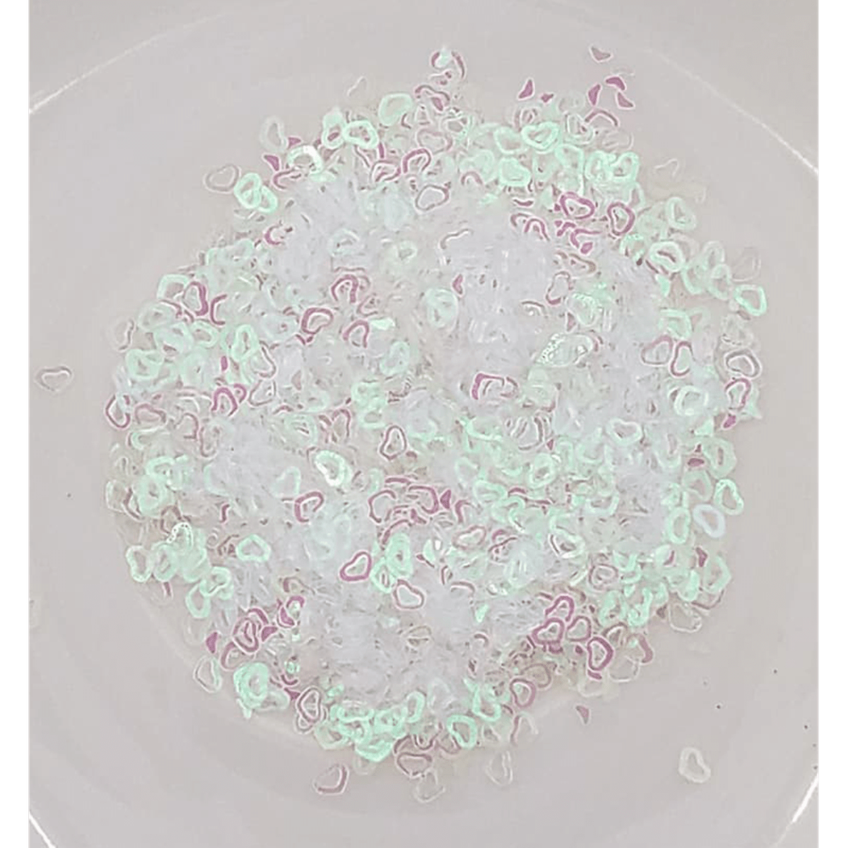 Clear AB Hollow Heart Confetti - Kat Scrappiness