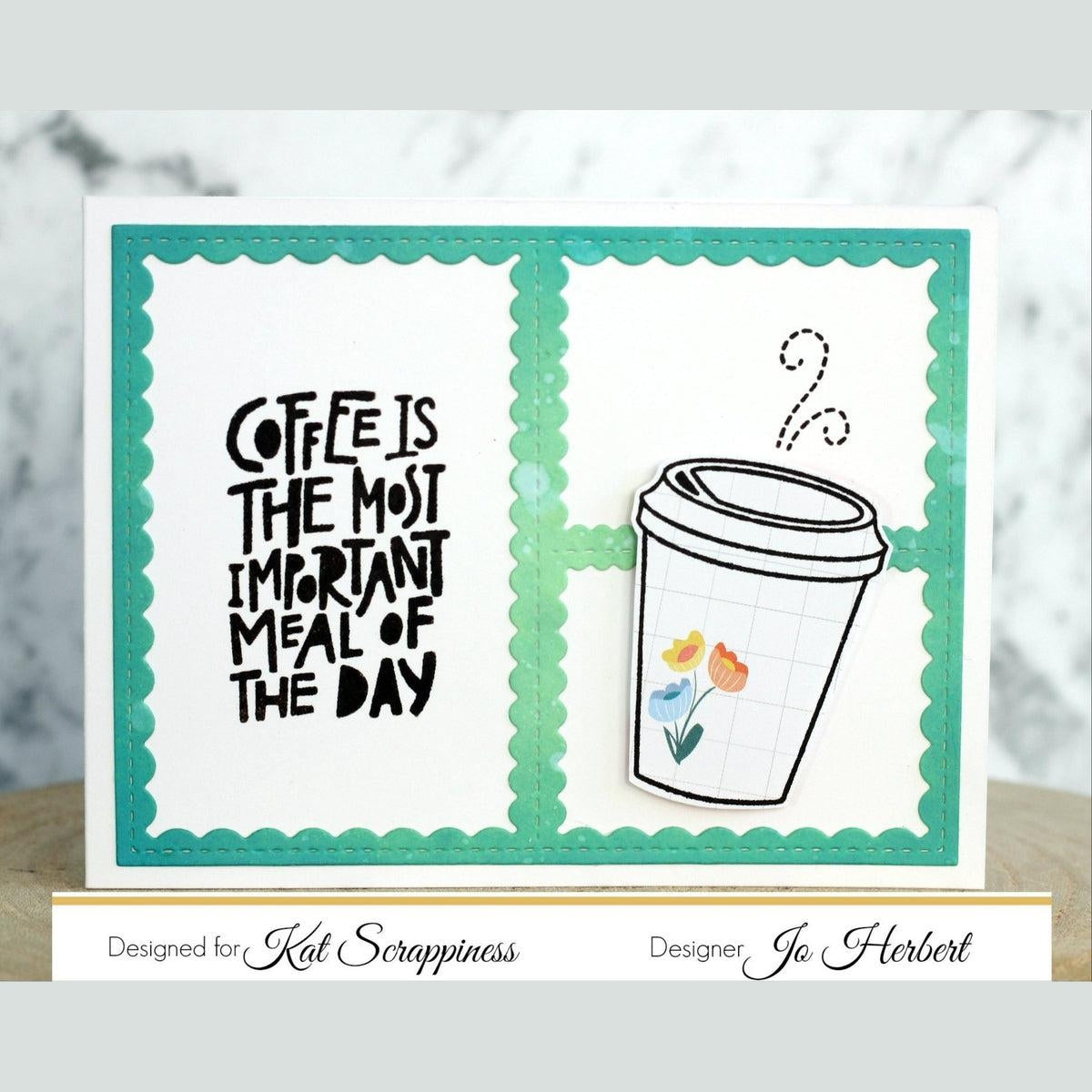 "Let's Get Caffeinated" Stamp Set by Kat Scrappiness - Kat Scrappiness