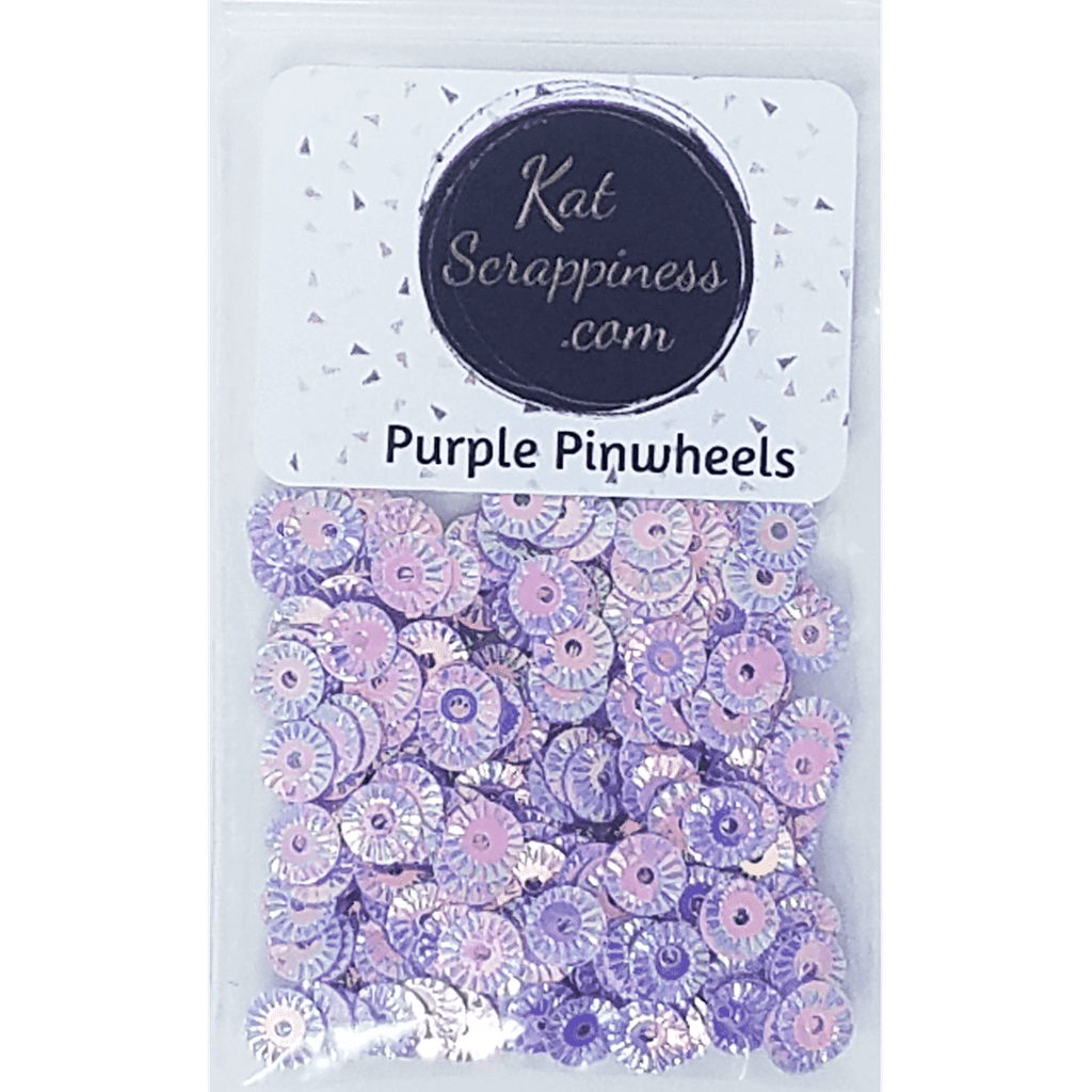 Purple Pinwheel Sequin Mix - Kat Scrappiness