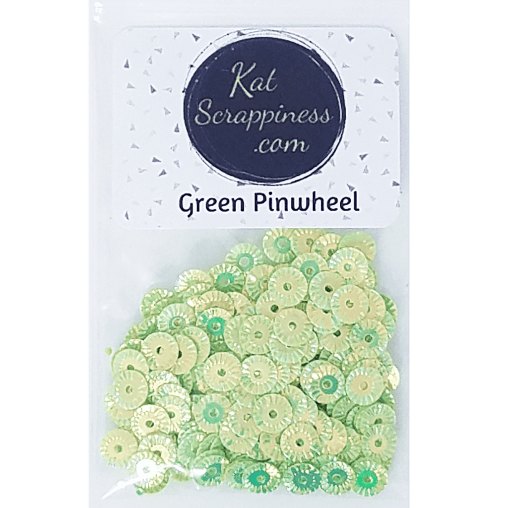 Green Pinwheel Sequin Mix - Kat Scrappiness