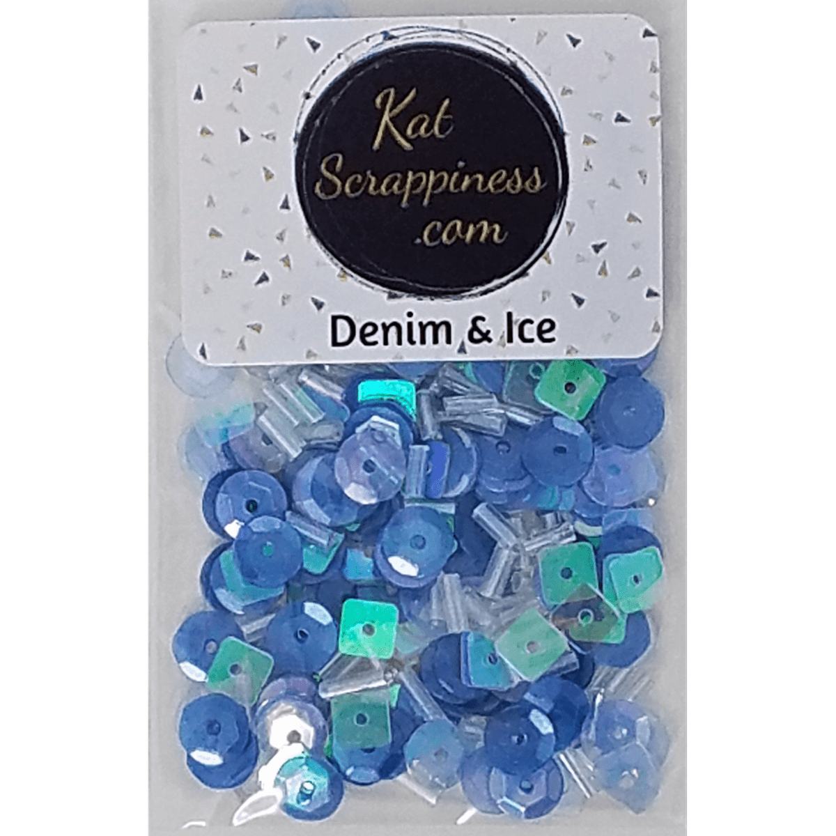 Denim & Ice Sequin Mix - Kat Scrappiness