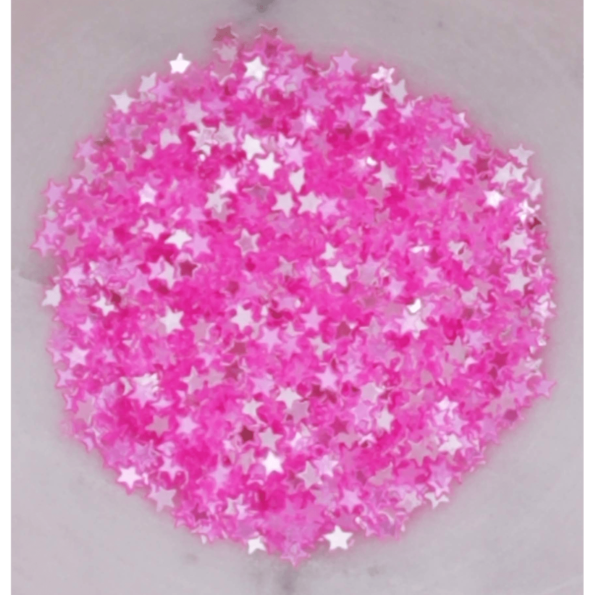 3mm Transparent Neon Pink Solid Star Sequins - Kat Scrappiness