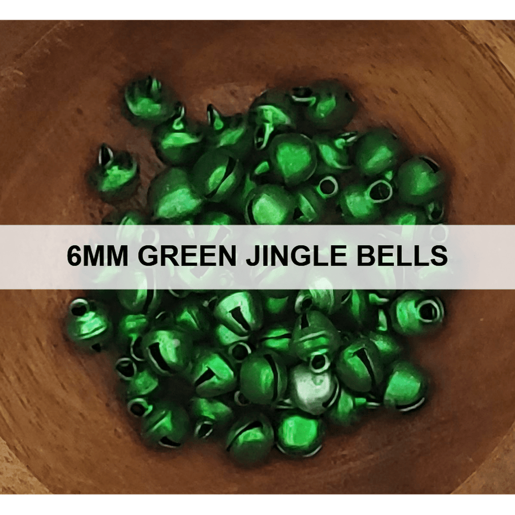 6mm Green Jingle Bells - Kat Scrappiness