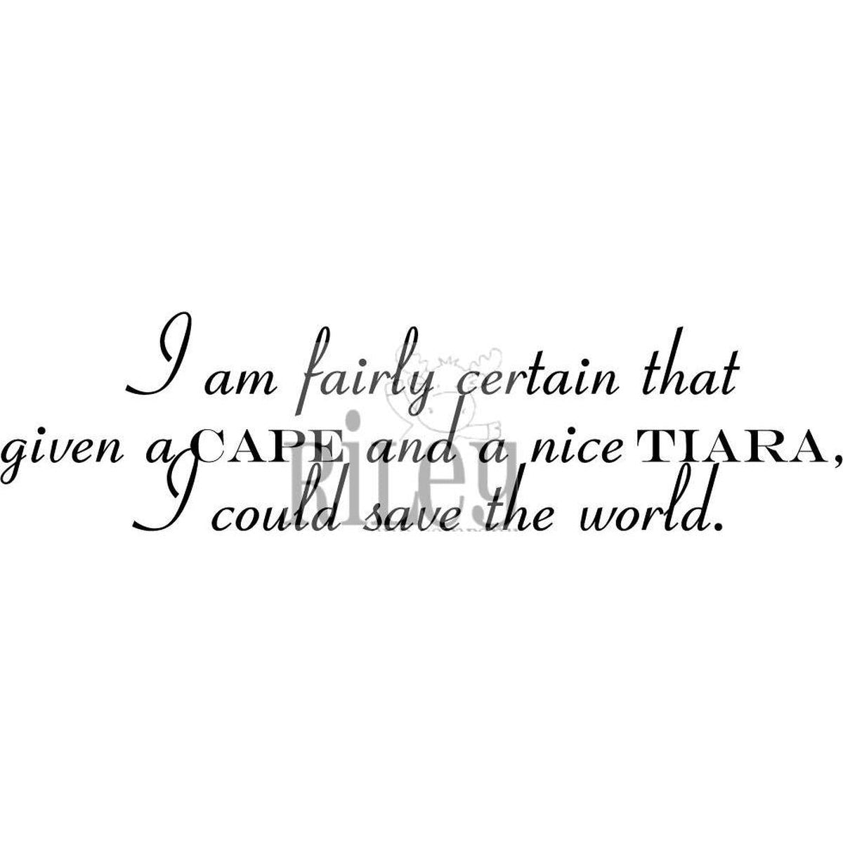 A Cape and a Tiara Cling Stamp by Riley & Co - Kat Scrappiness