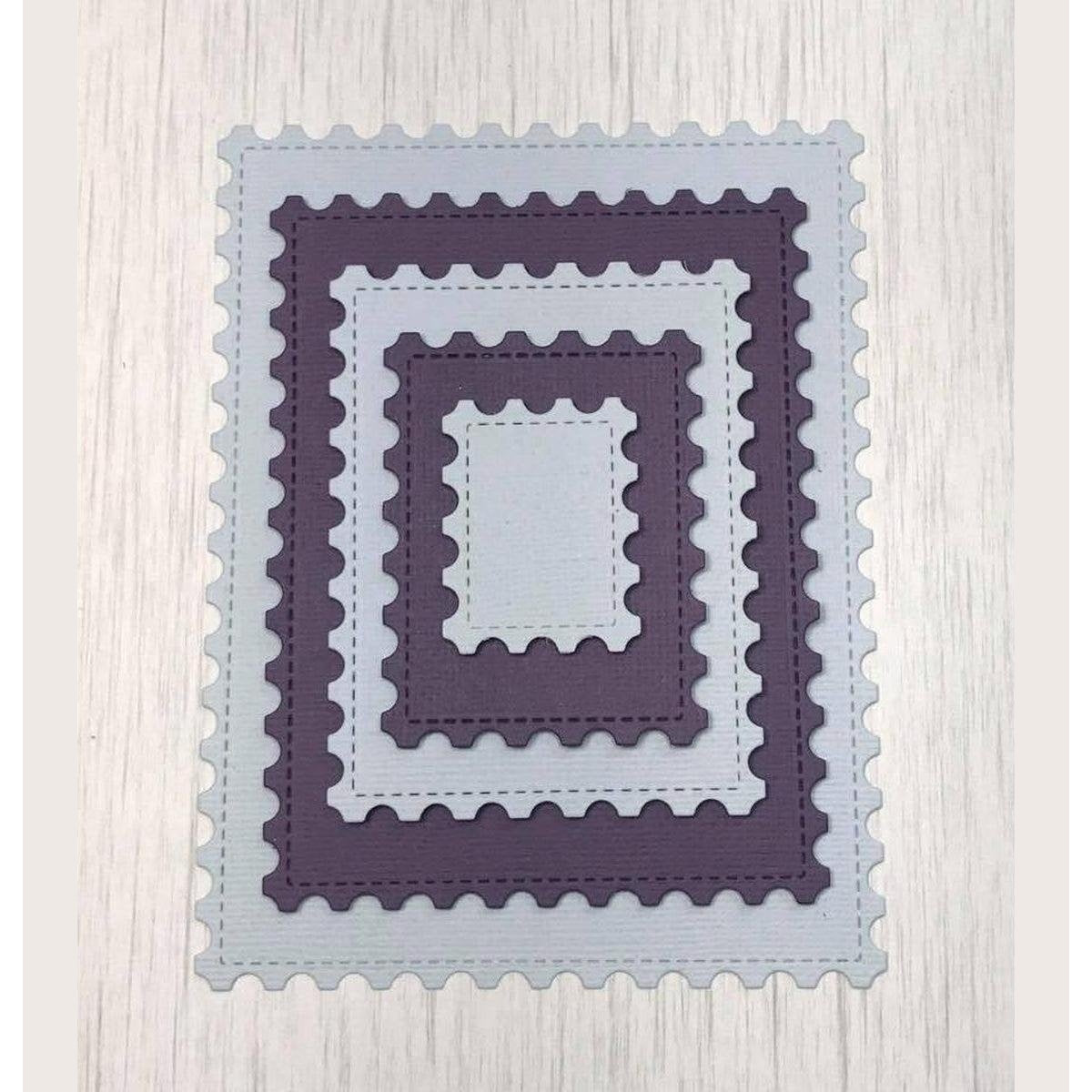 Stitched Postage Stamp Edge Rectangle Dies by Kat Scrappiness - Kat Scrappiness