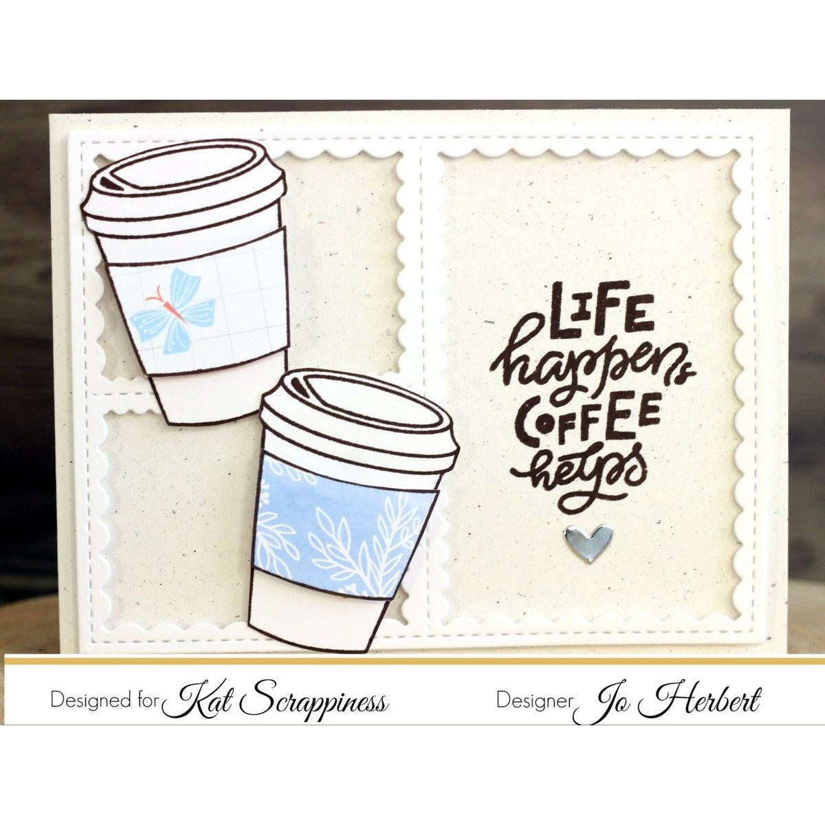 "Let's Get Caffeinated" Stamp Set by Kat Scrappiness - Kat Scrappiness