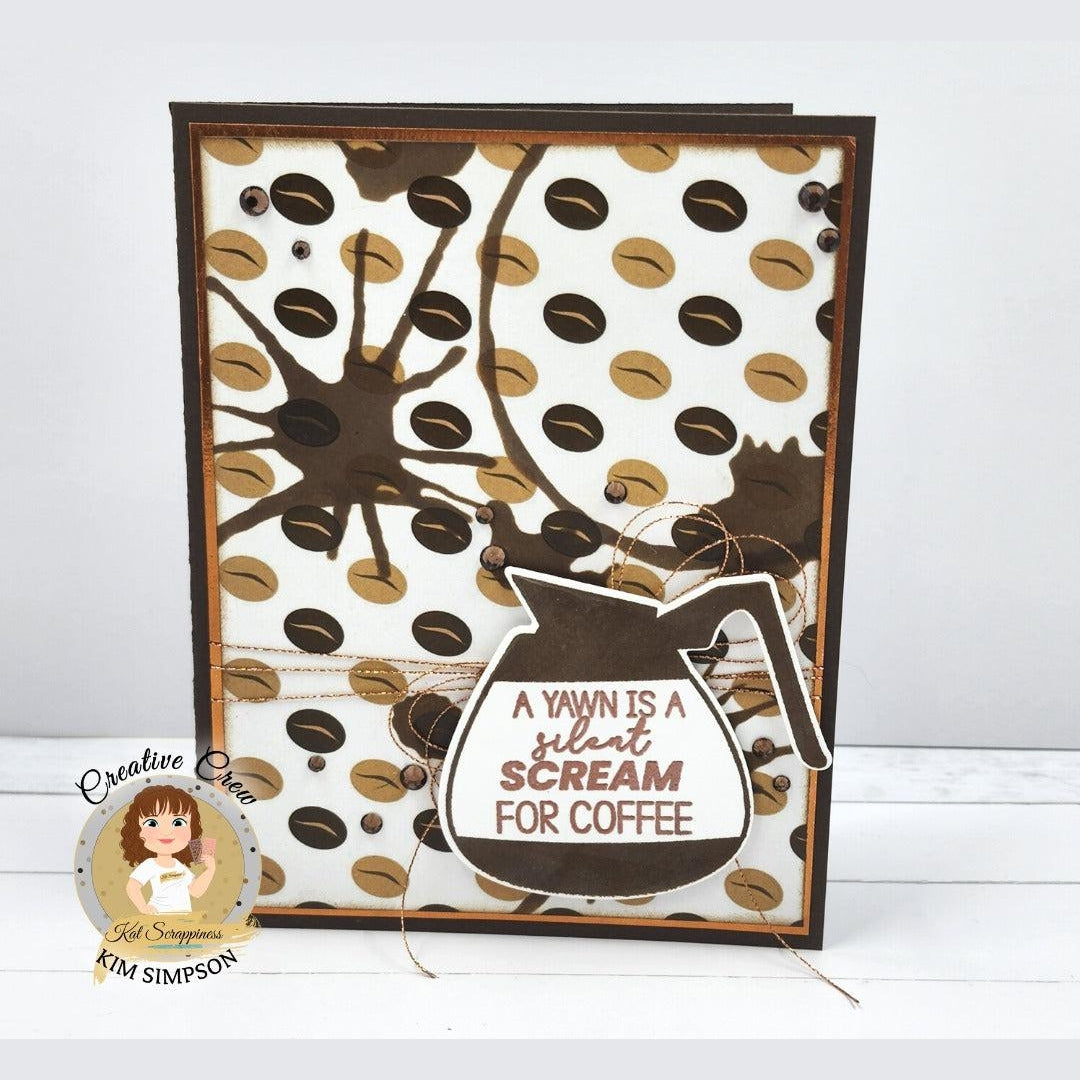 Coffee Splatter 6x6 Stencil