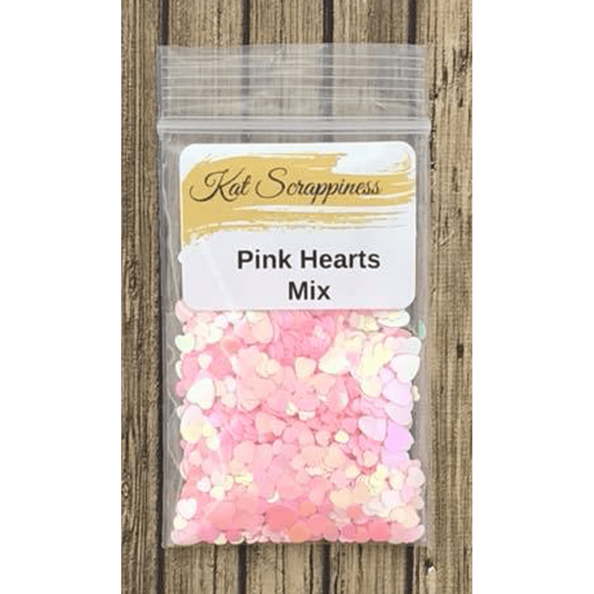 Pink Solid Hearts Sequin Mix - Kat Scrappiness