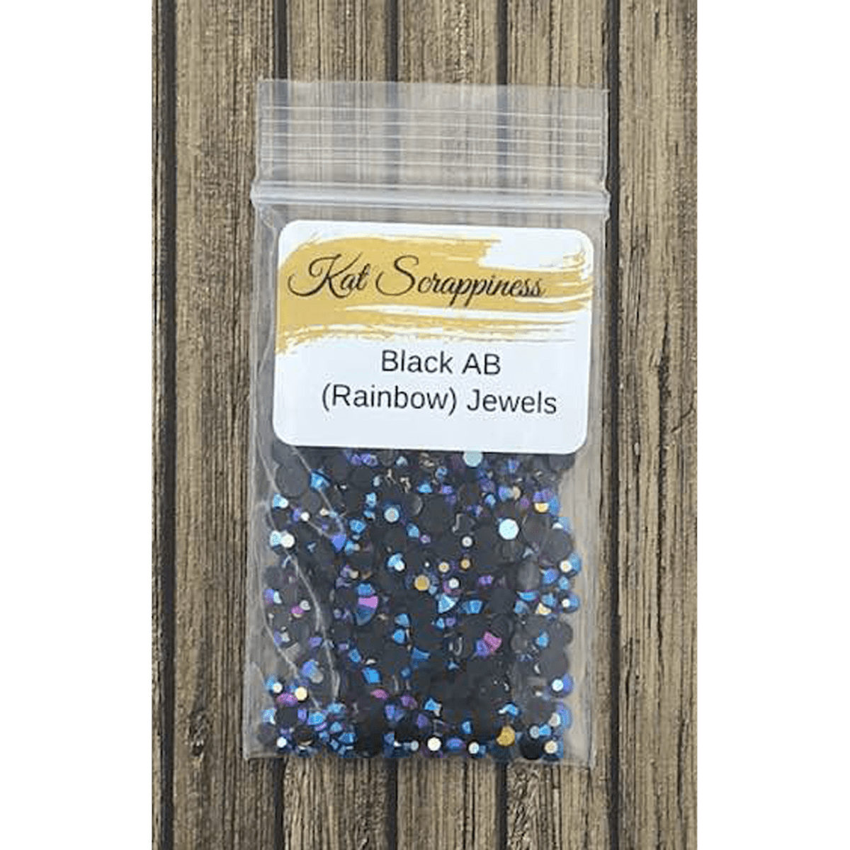 Black AB (Rainbow) Jewels - Kat Scrappiness