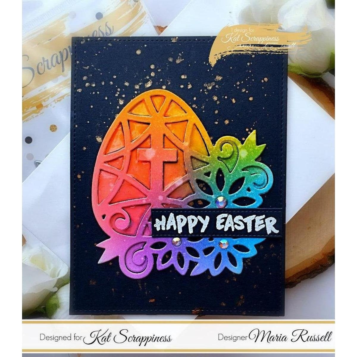 Faberge Egg with Cross Die by Kat Scrappiness - Kat Scrappiness