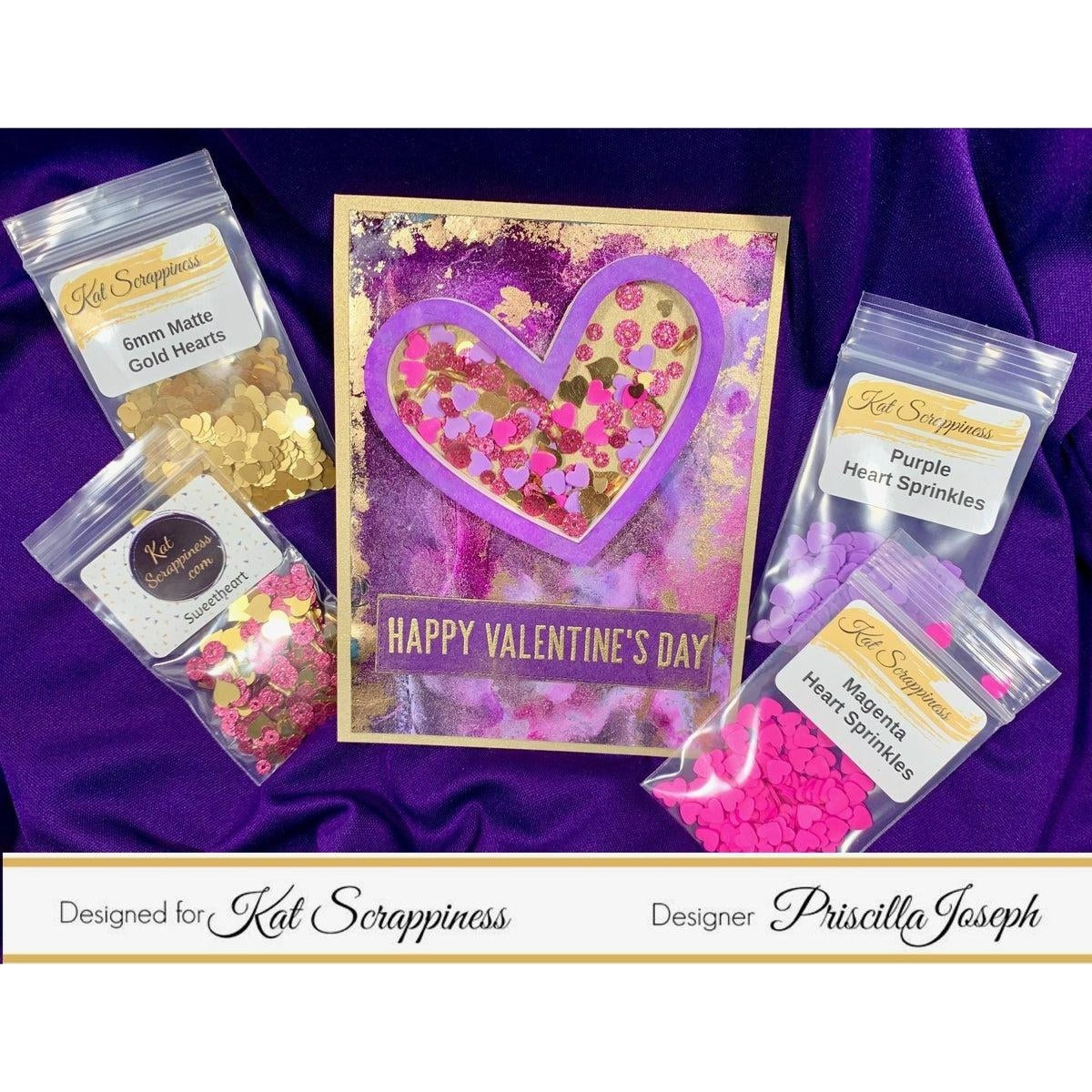 Magenta Heart Sprinkles by Kat Scrappiness - Kat Scrappiness