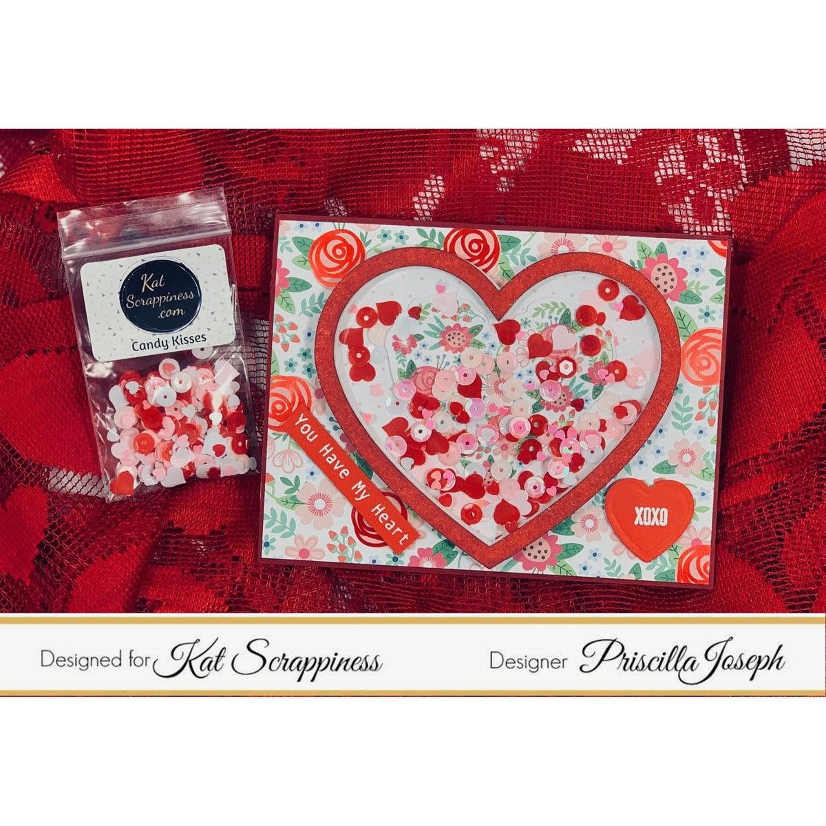 Candy Kisses Valentine Sequin Mix - Kat Scrappiness