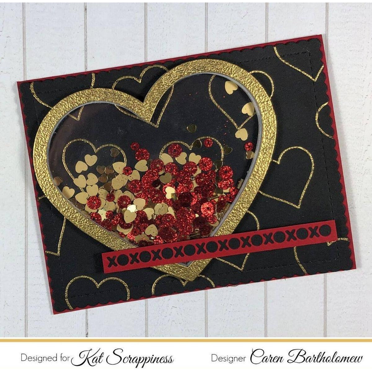 "Say It With Hearts" 4" x 4" Stamp & Die Bundle by Kat Scrappiness - Kat Scrappiness