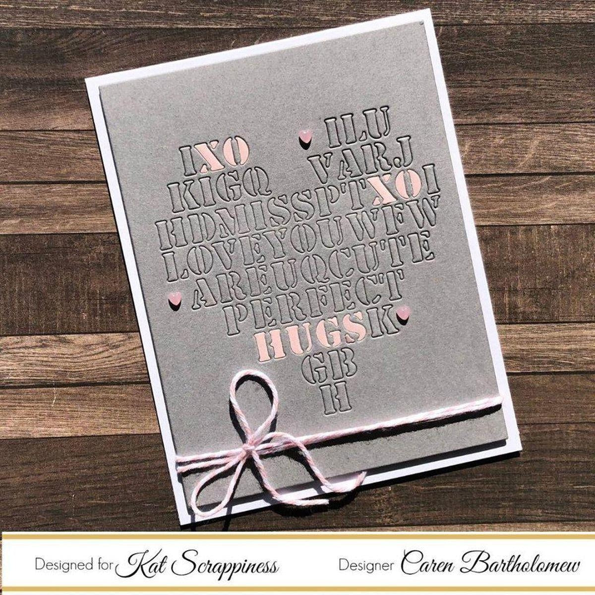 Valentine Word Search Die by Kat Scrappiness - Kat Scrappiness