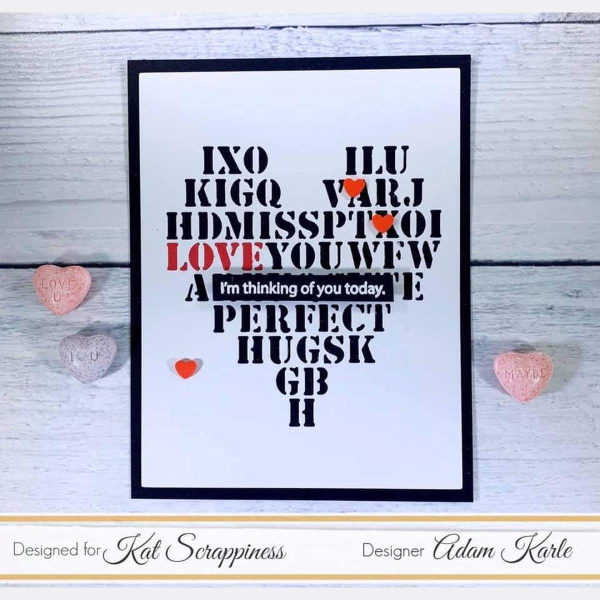 Valentine Word Search Die by Kat Scrappiness - Kat Scrappiness
