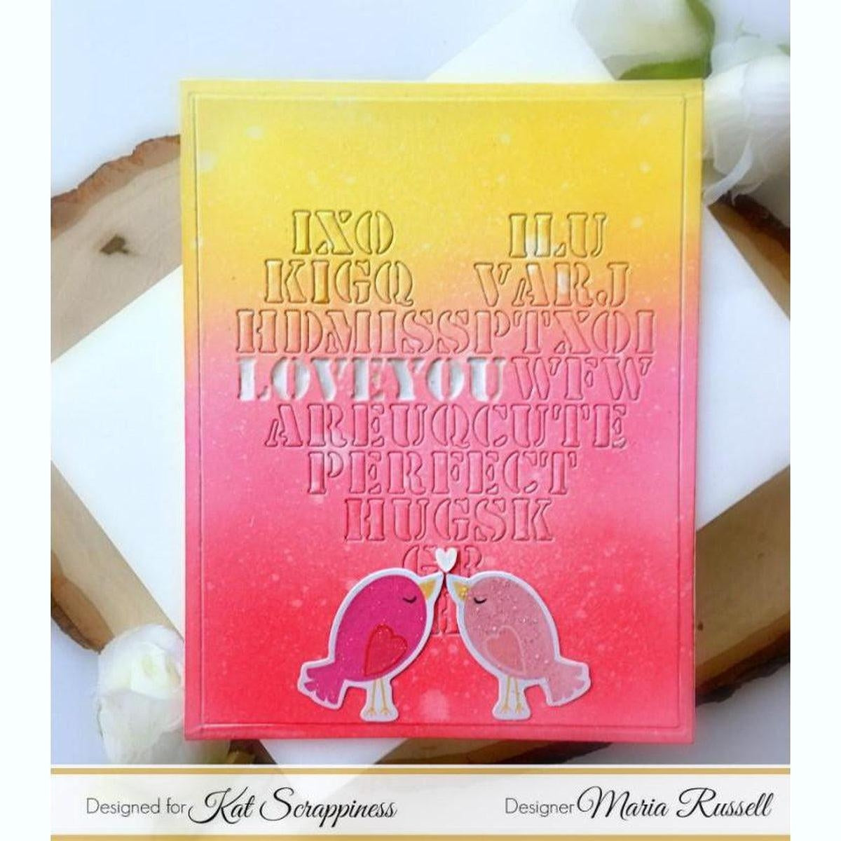 Valentine Word Search Die by Kat Scrappiness - Kat Scrappiness