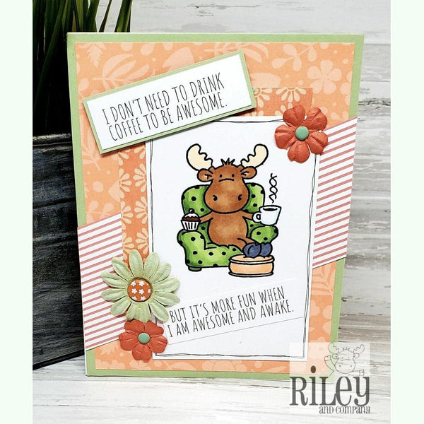 Awesome and Awake Cling Stamp by Riley & Co Kat Scrappiness