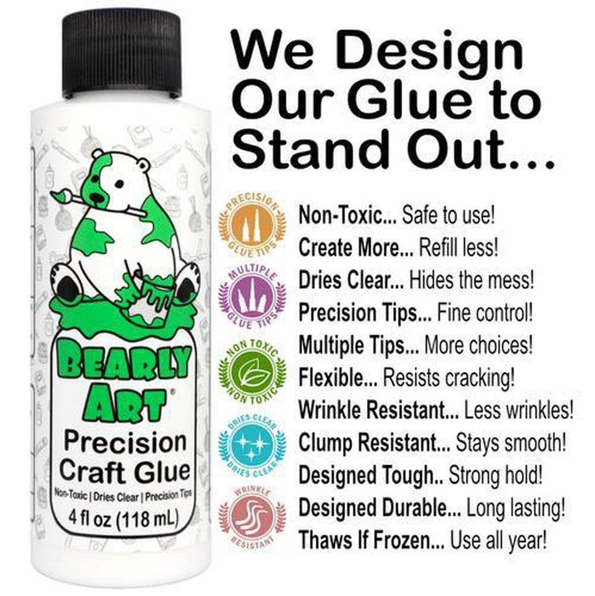 Bearly Art Precision Craft Glue - THE ORIGINAL