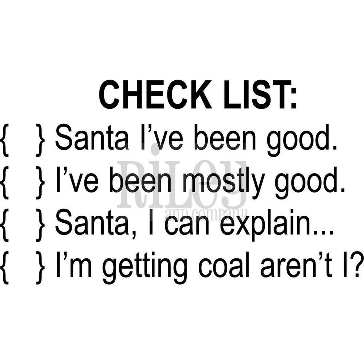 Check List Stamp by Riley & Co