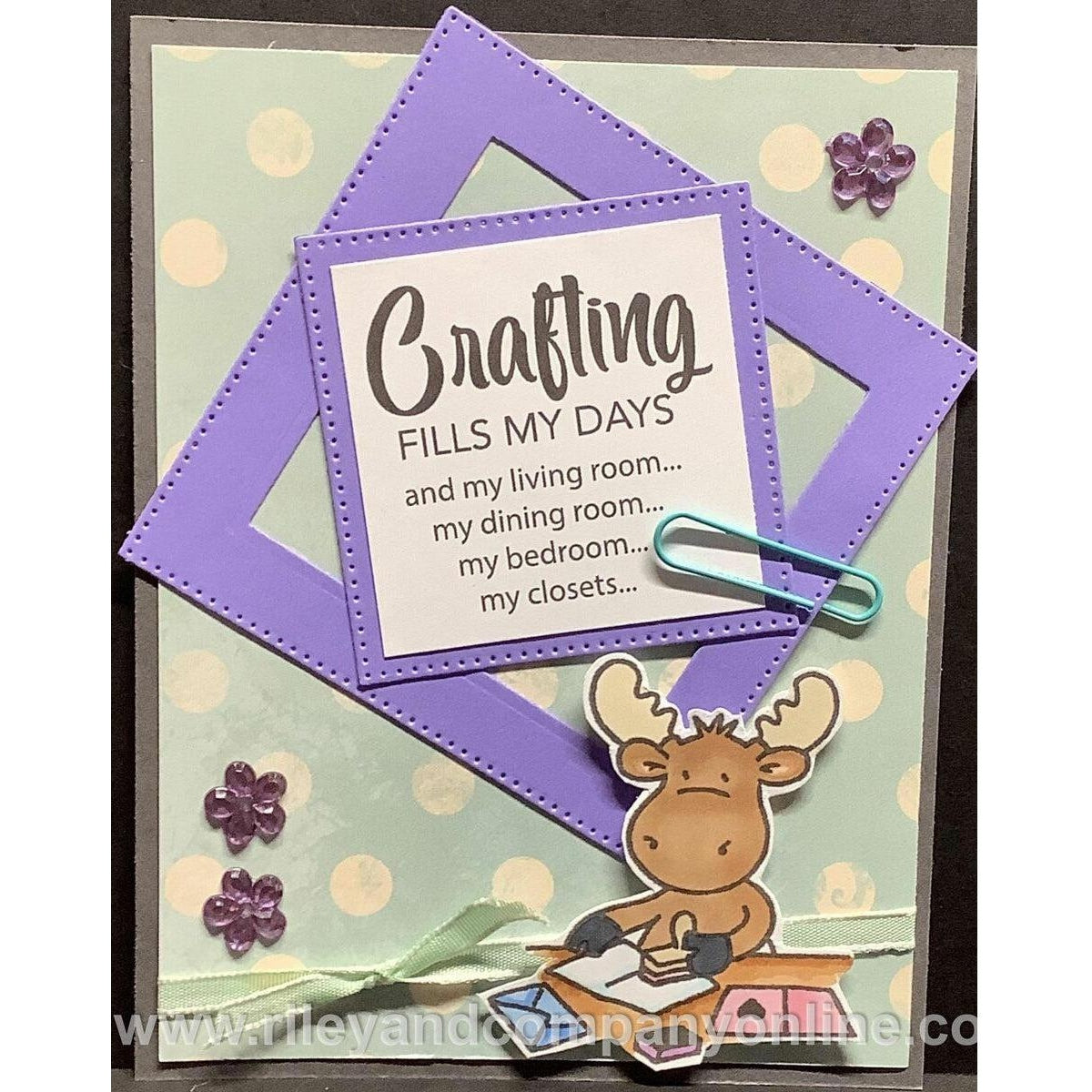 Crafting Fills My Days Cling Stamp by Riley & Co