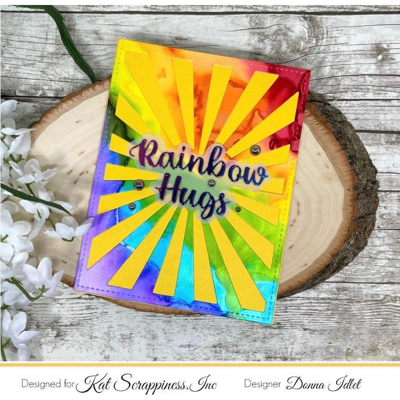 Rainbow Hugs Shadow Sentiment Craft Die