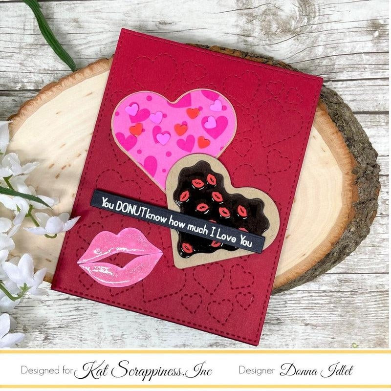 Stitched Hearts Background Craft Die