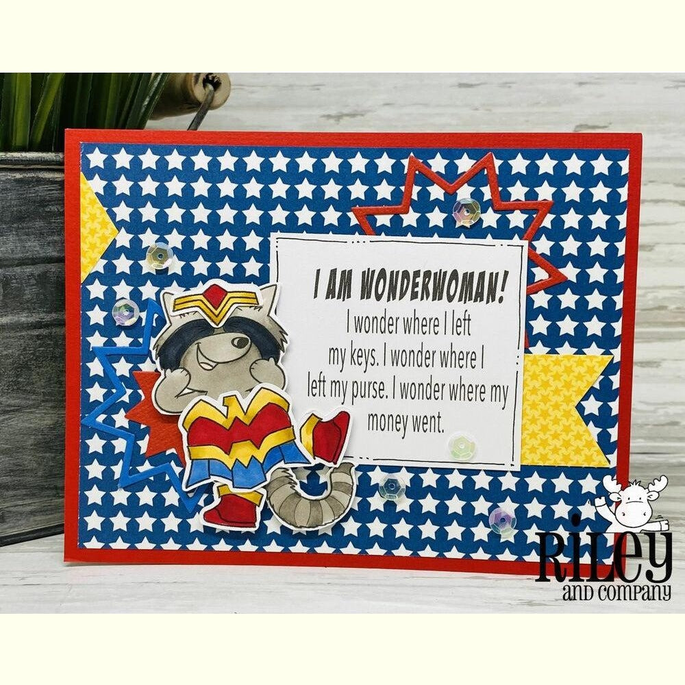 I am WonderWoman! Cling Stamp by Riley & Co