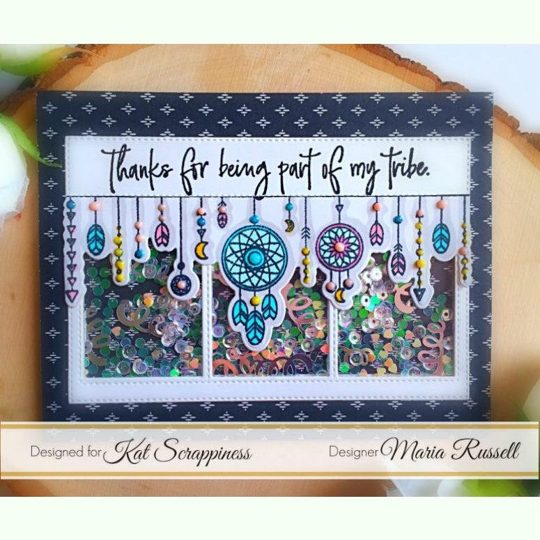 Clear AB Hollow Heart Confetti - Kat Scrappiness