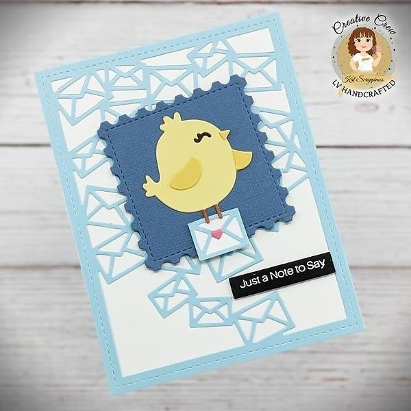 Stitched Postage Stamp Edge Square Dies - Kat Scrappiness