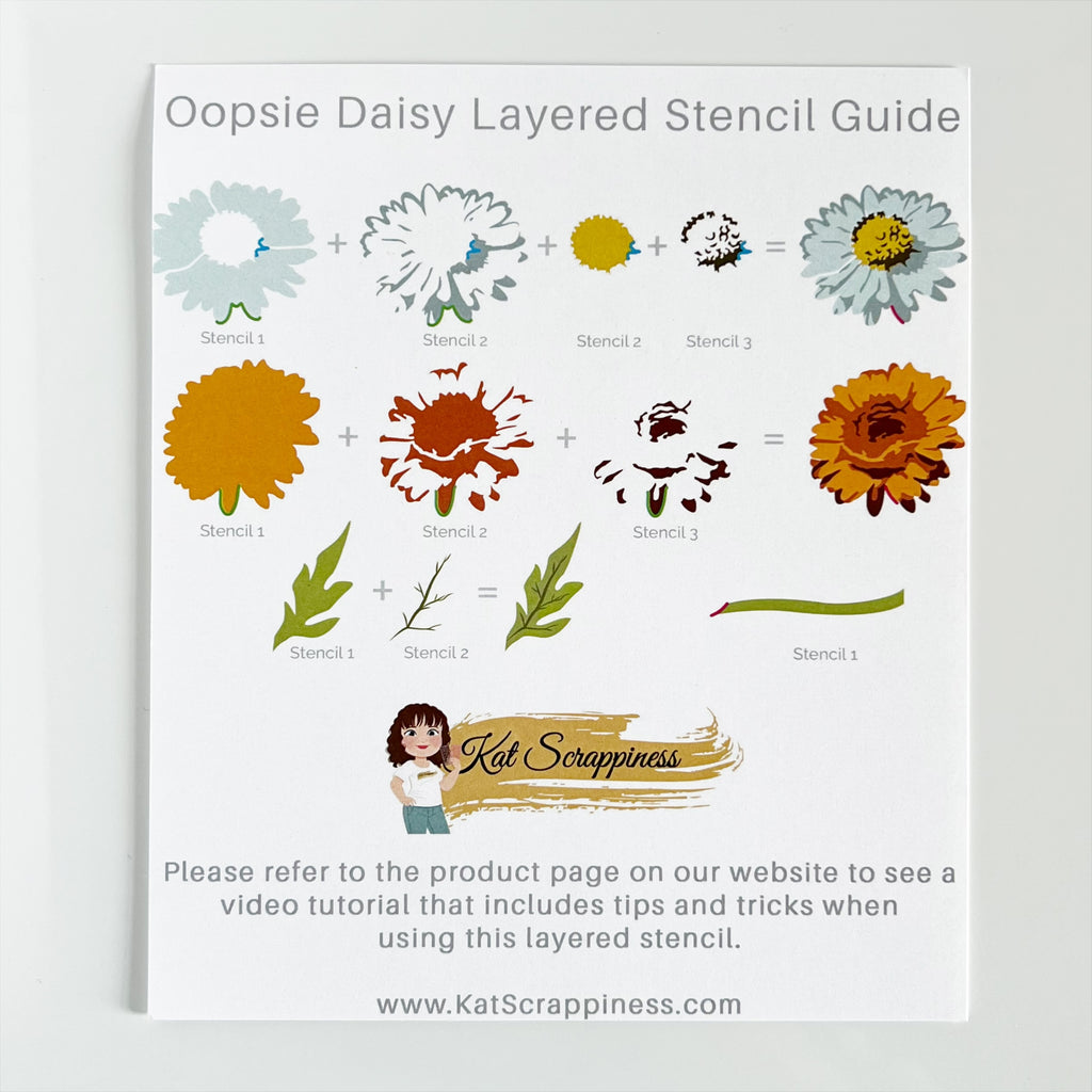 Oopsie Daisy 6x6 Layering Stencils - 3pk