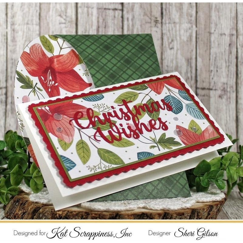 Christmas Wishes Word Dies With Shadow