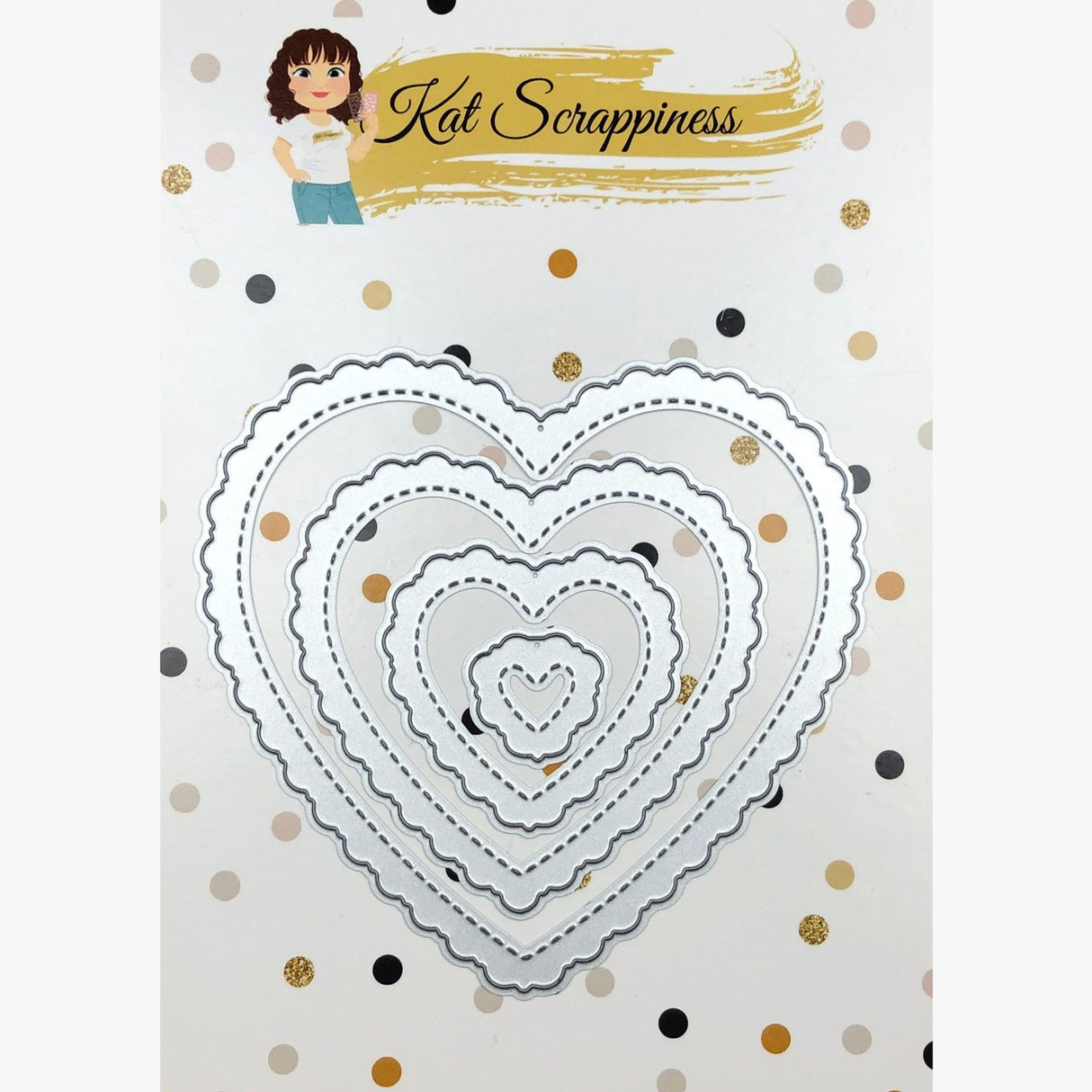 Stitched Fancy Scalloped Heart Dies by Kat Scrappiness - Kat Scrappiness