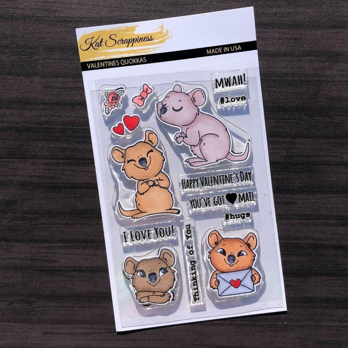 Valentine Quokka Stamp Set