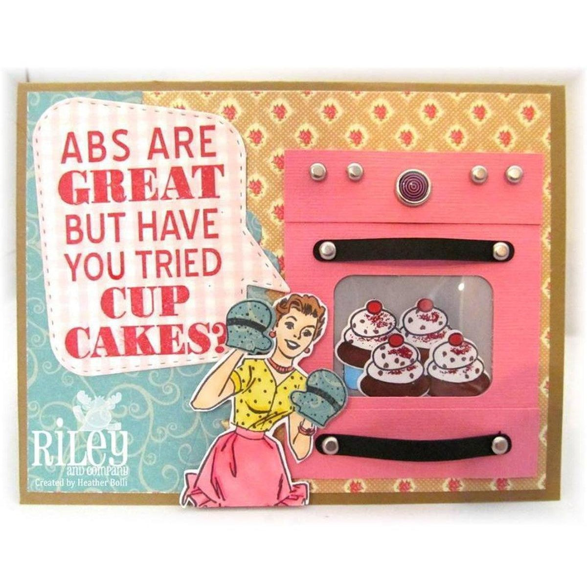 Abs are Great Cling Stamp by Riley & Co - Kat Scrappiness