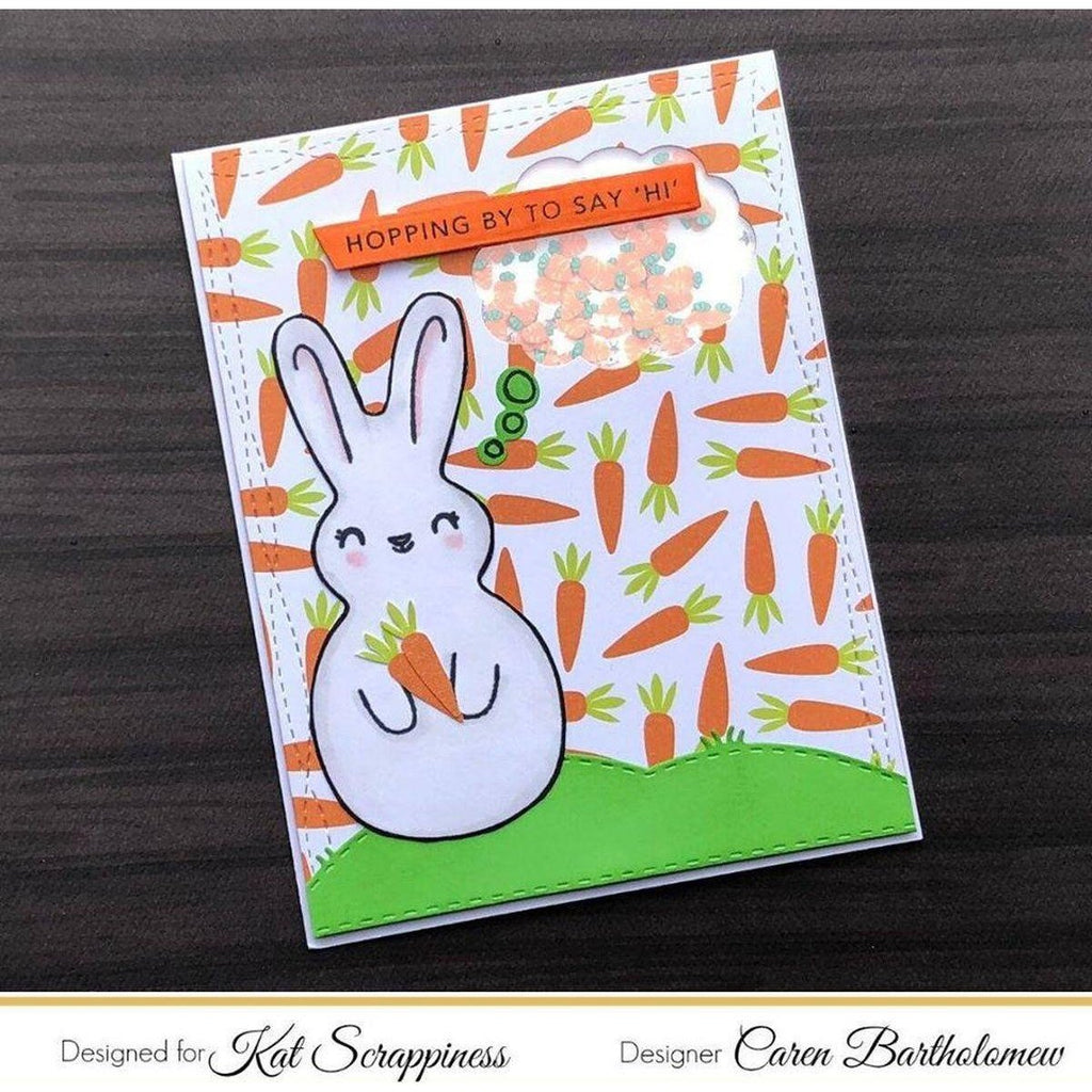 Build a Bunny 4X6 Stamp Set - Coordinates with our Stitched Bunny Outline Dies! - Kat Scrappiness
