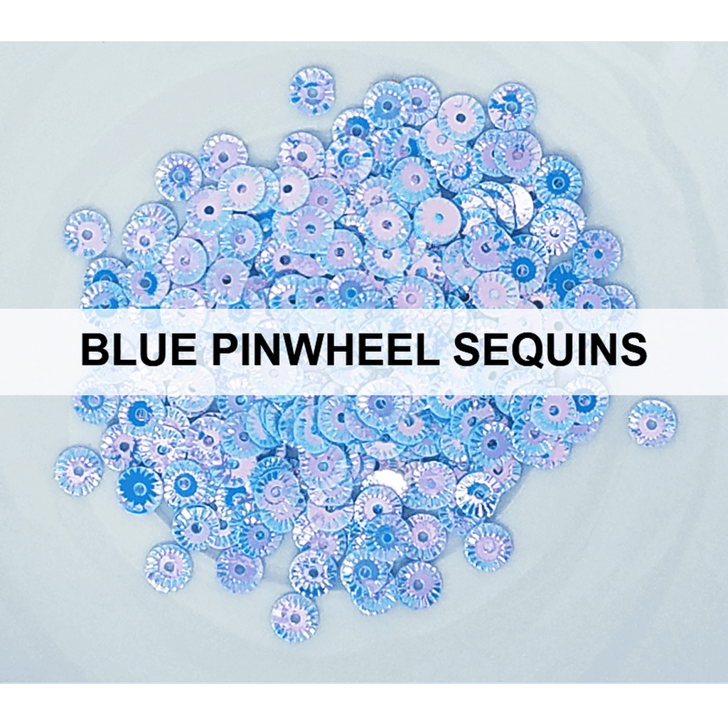 Blue Pinwheel Sequins - Kat Scrappiness