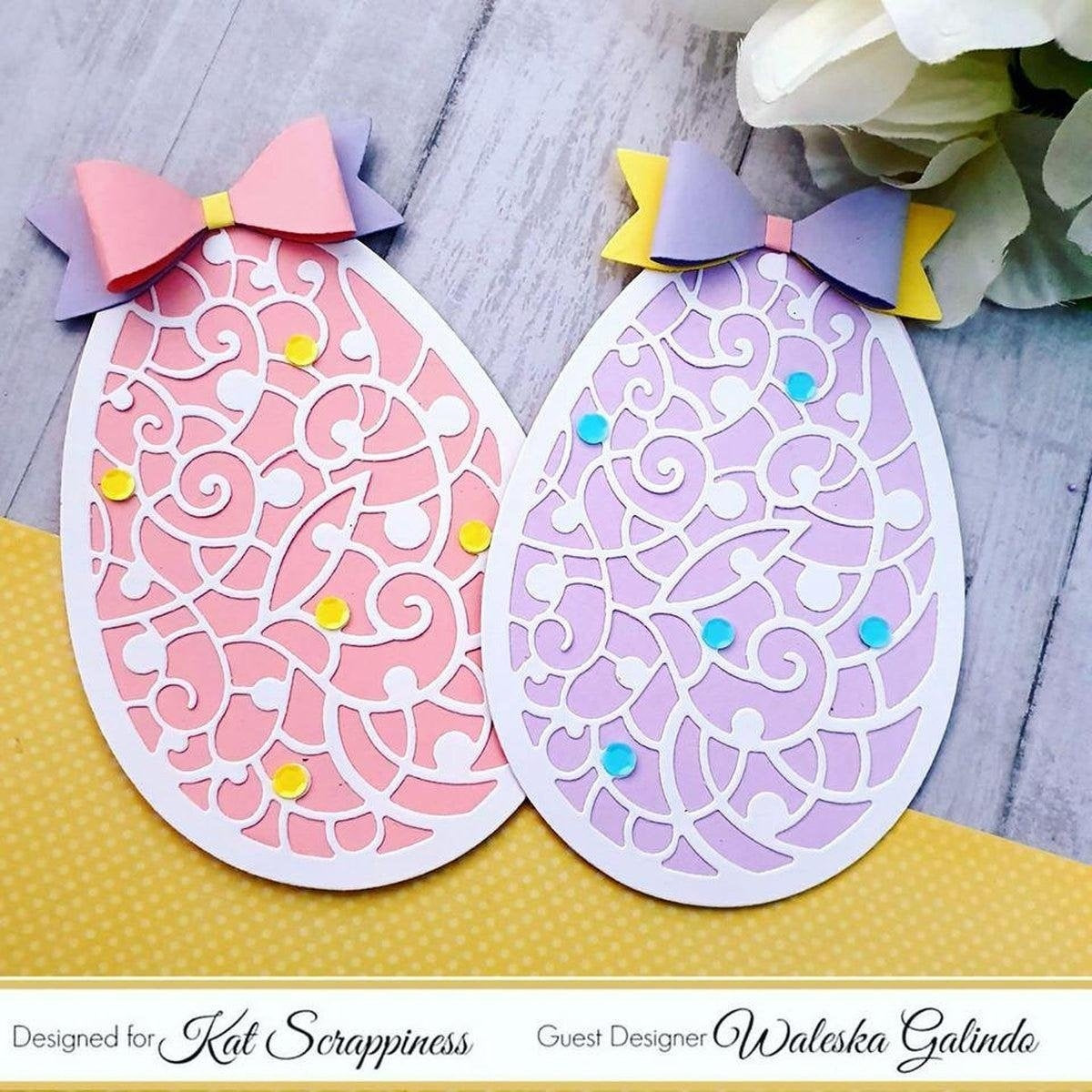 Large Filigree Egg Die by Kat Scrappiness - Kat Scrappiness