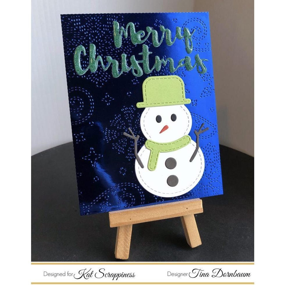 Stitched & Layered Snowman Die by Kat Scrappiness - Kat Scrappiness