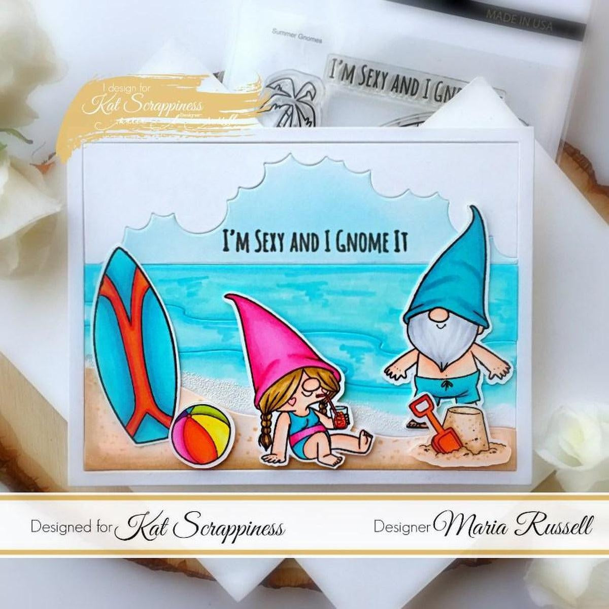 Summer Gnome Stamp Set by Kat Scrappiness - Kat Scrappiness
