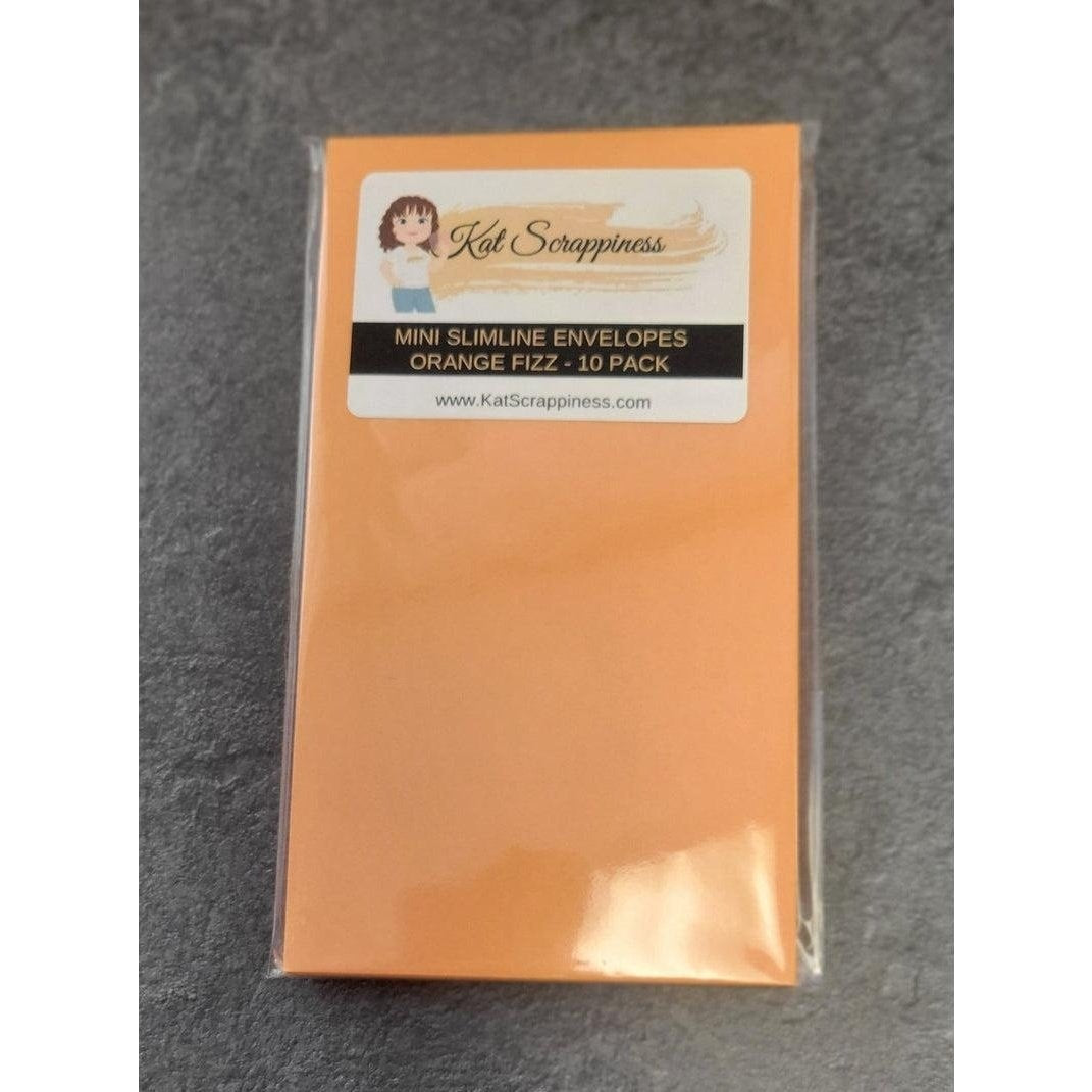 Mini Slimline Envelopes - Orange Fizz - 10 pack - CLEARANCE!