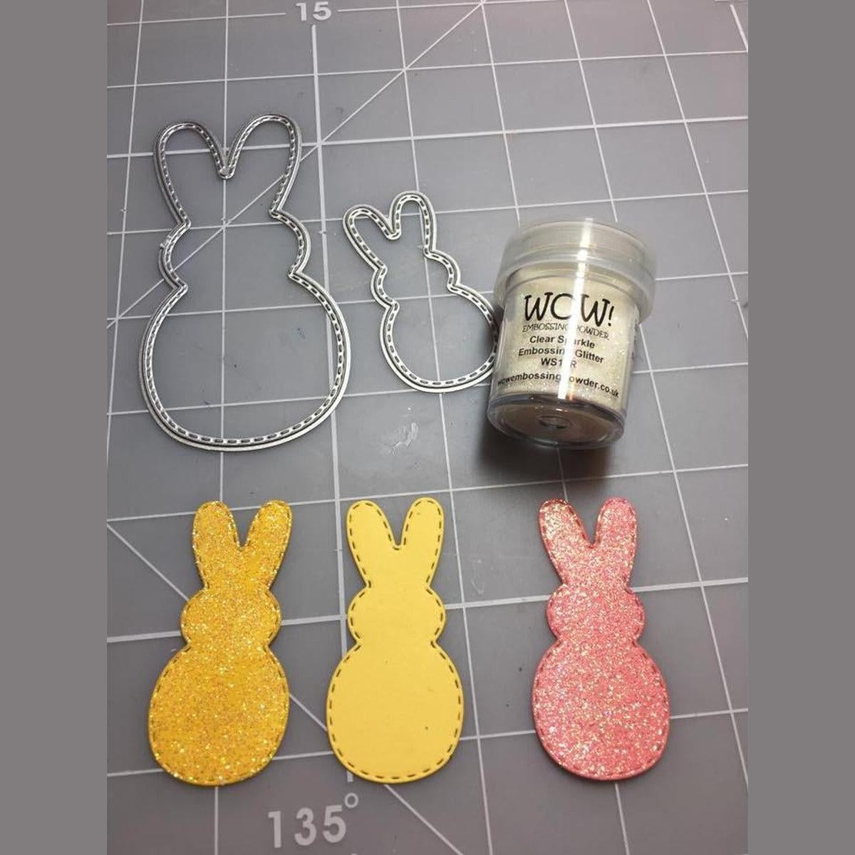 Stitched Easter Bunny Outline Dies by Kat Scrappiness - Kat Scrappiness