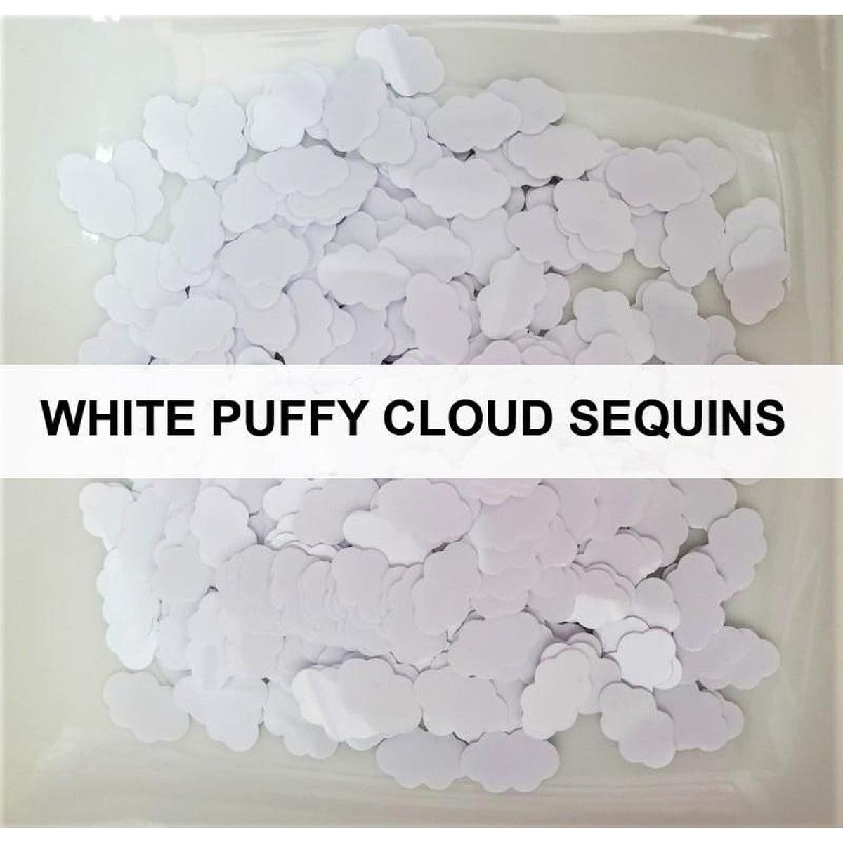 White Puffy Cloud Shaped Sequins