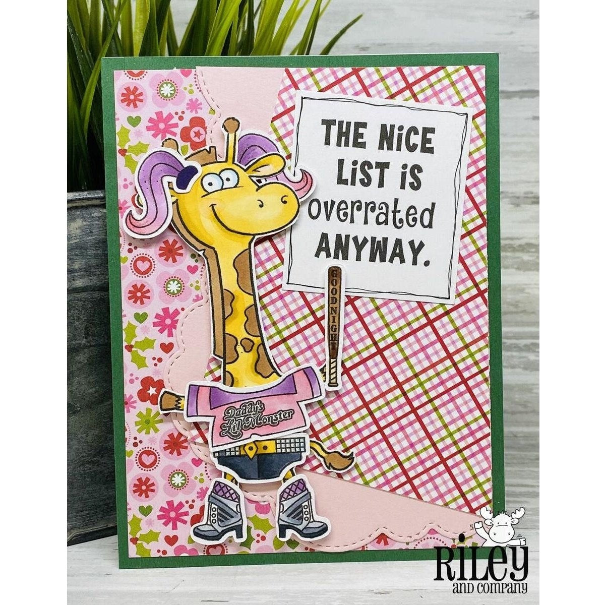 The Nice List is Overrated Cling Stamp by Riley & Co.