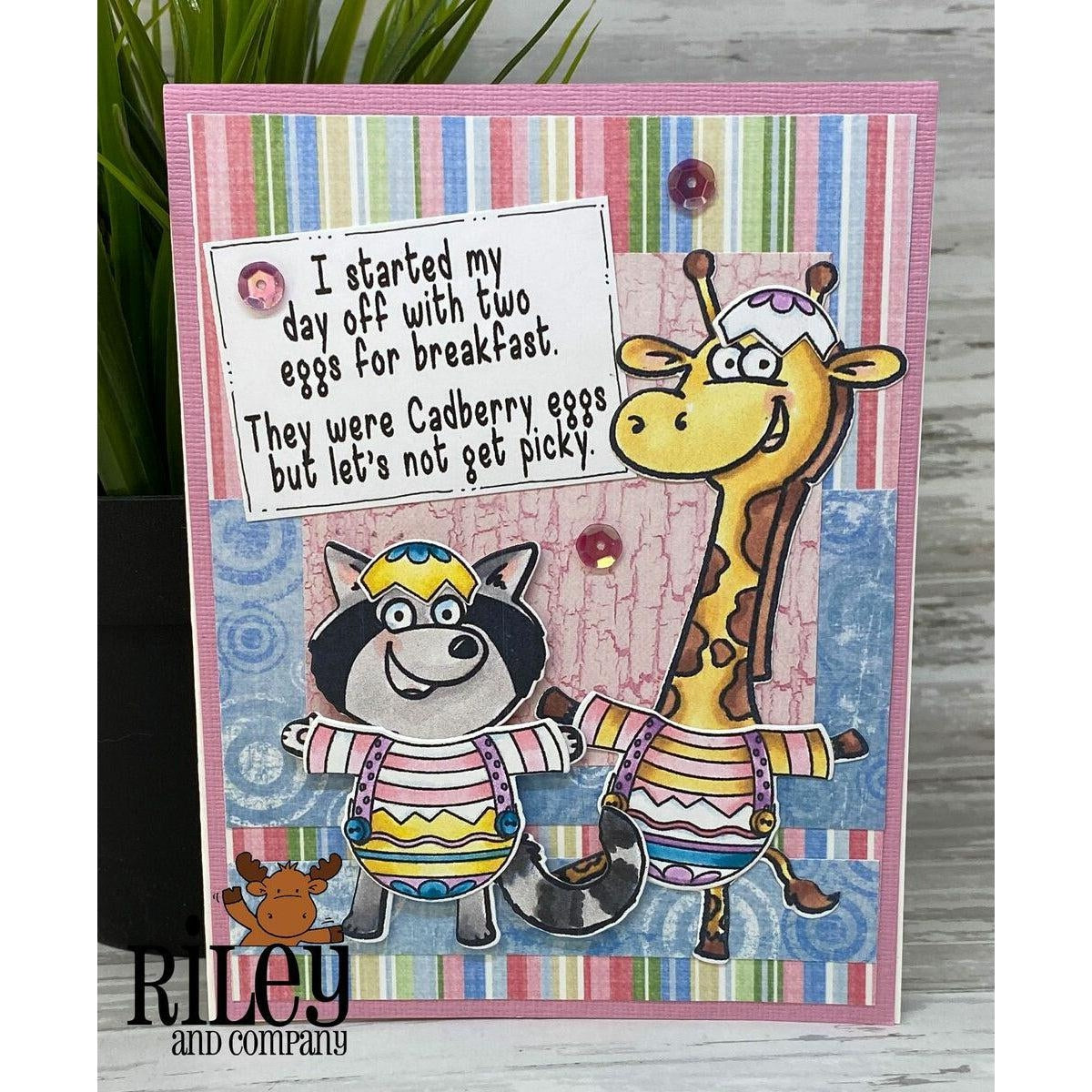 Two Eggs for Breakfast Cling Stamp by Riley & Co