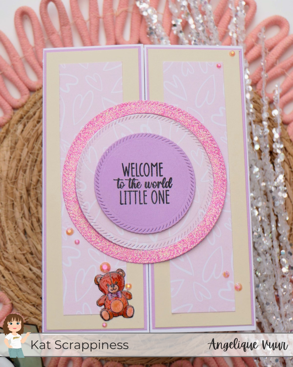 Sweet Baby Gatefold Card with Pandas | Kat Scrappiness