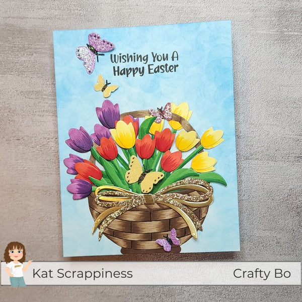 Tulip Bouquet Basket Card