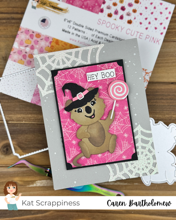 Hey Boo! A Spooky-Cute Pink Halloween Card