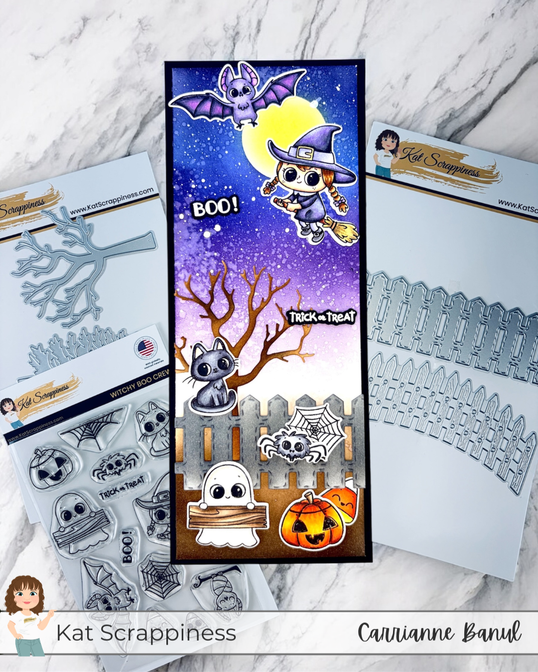 A Spooktacular Slimline Halloween Card